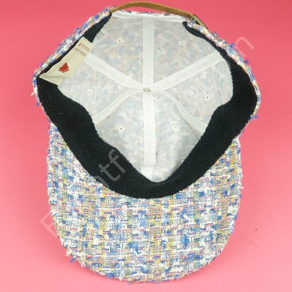 Emotionally Unavailable x Playboy Hat Mens M Blue Yellow Cotton Blend Tweed - Picture 6 of 9